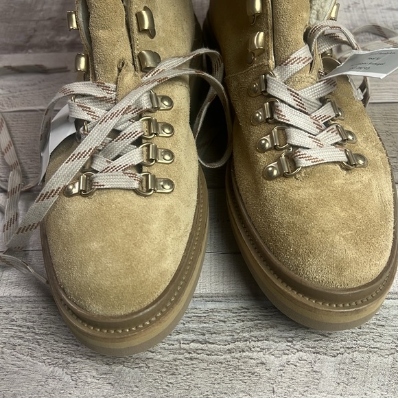 All Saints Wanda Genuine Shearling Lug Sole Combat Boot - Picture 6 of 10